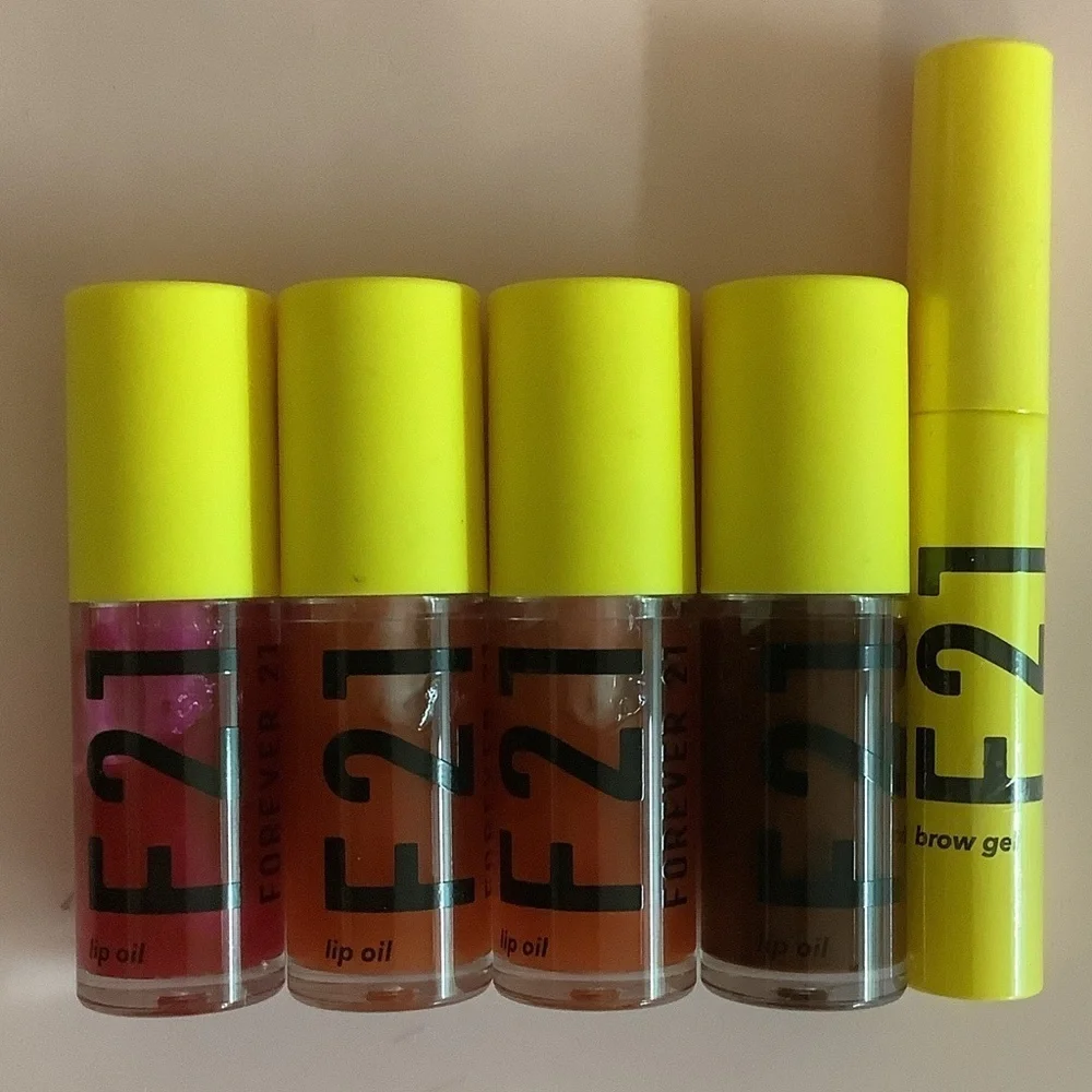 Forever 21 Lip Oil(4pcs) and Brow Gel (1) New